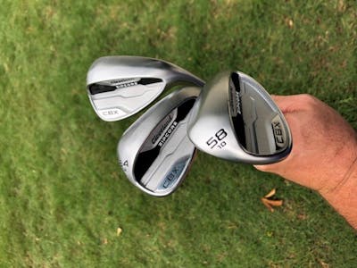 Three wedges all together, all the Cleveland CBX Zipcore Wedge.