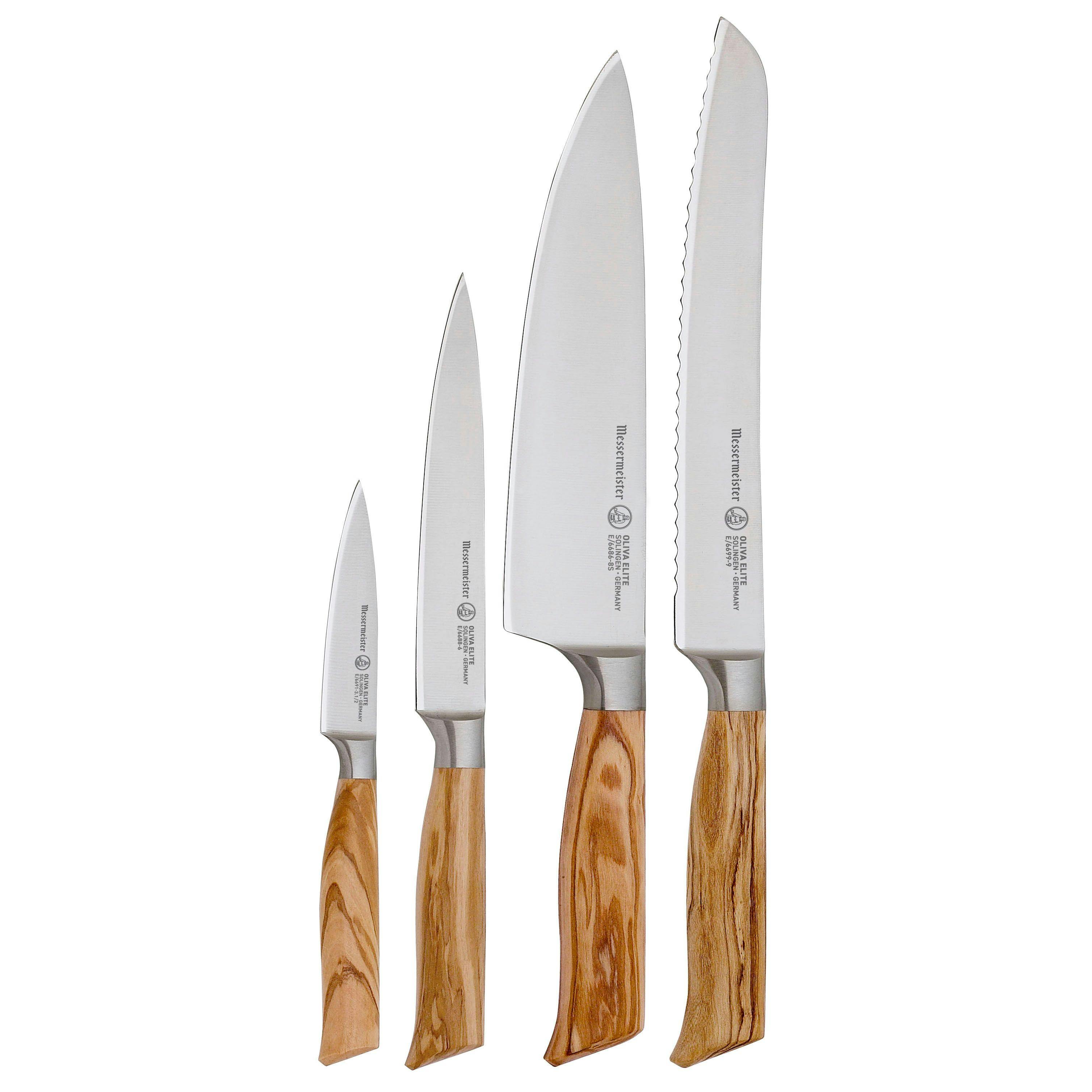 Messermeister Oliva Elite 4 Piece Fine Edge Steak Knife Set