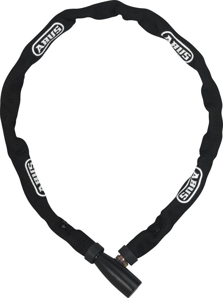 A black chain lock with a fabric covering
