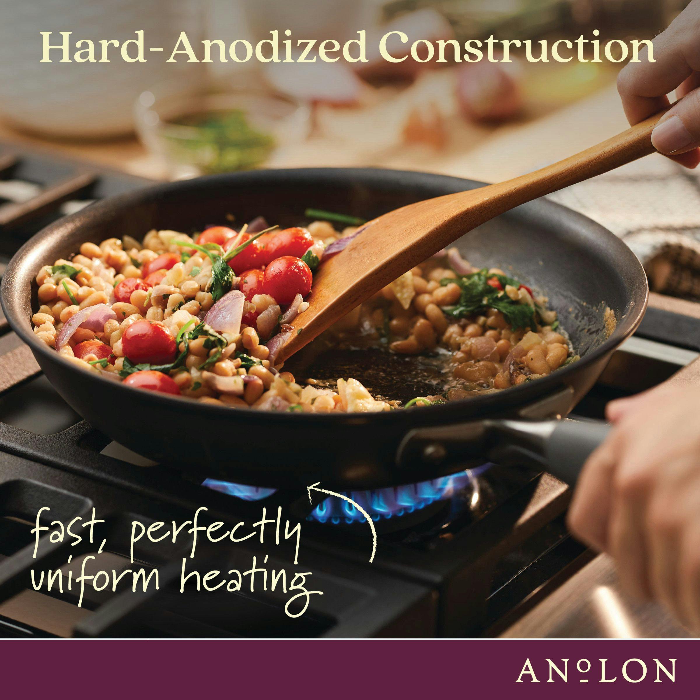 Anolon Achieve Hard Anodized Nonstick Frying Pan, 12-Inch, Cream