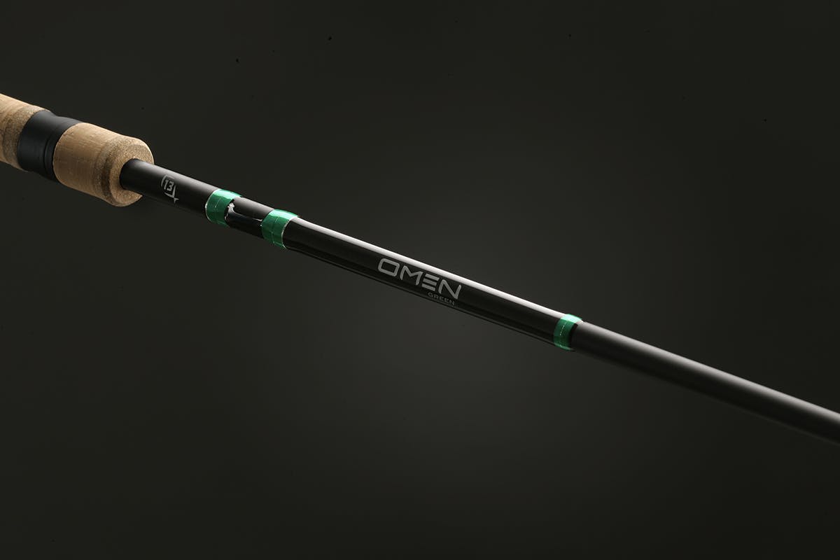 13 Fishing Omen Green Full-Grip Spinning Rod · 7'2" · Medium