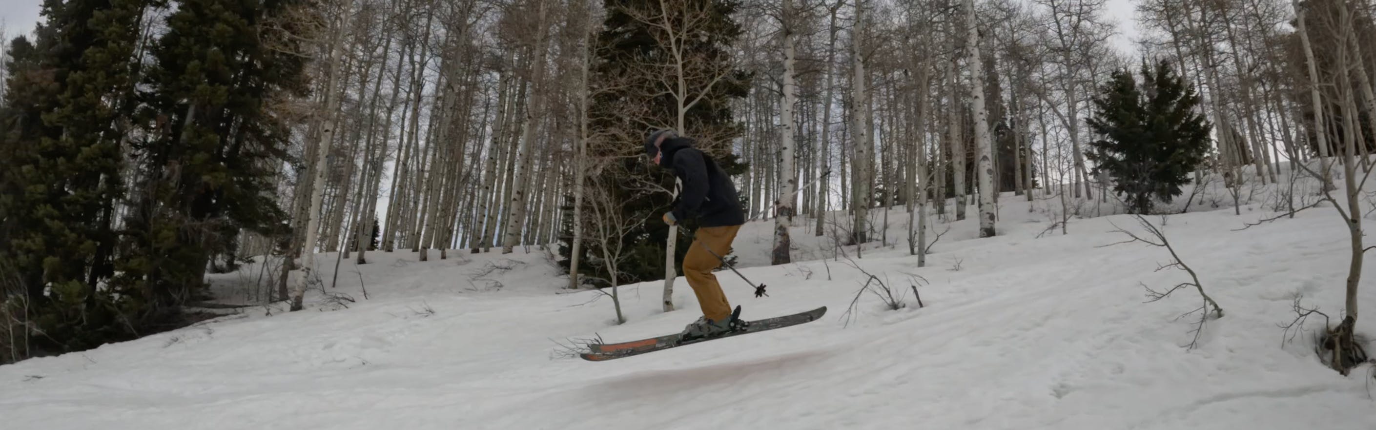 Curated Ski Expert Theo jumping with the 2023 K2 Reckoner 102 skis
