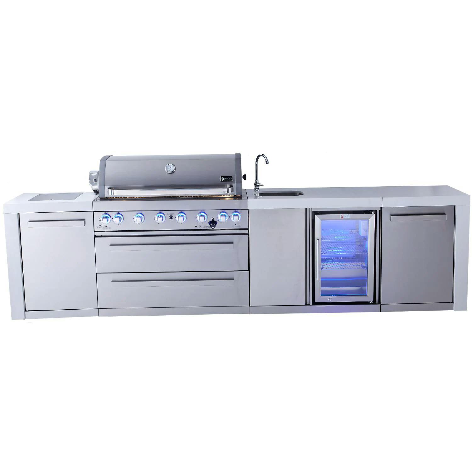 Mont Alpi 805 Deluxe Gas Island Grill