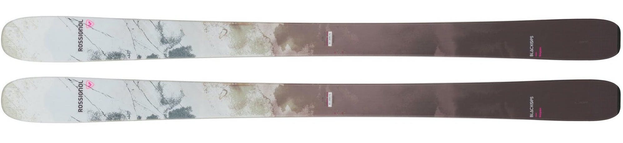 A pair of white and brown skis from Rossignol