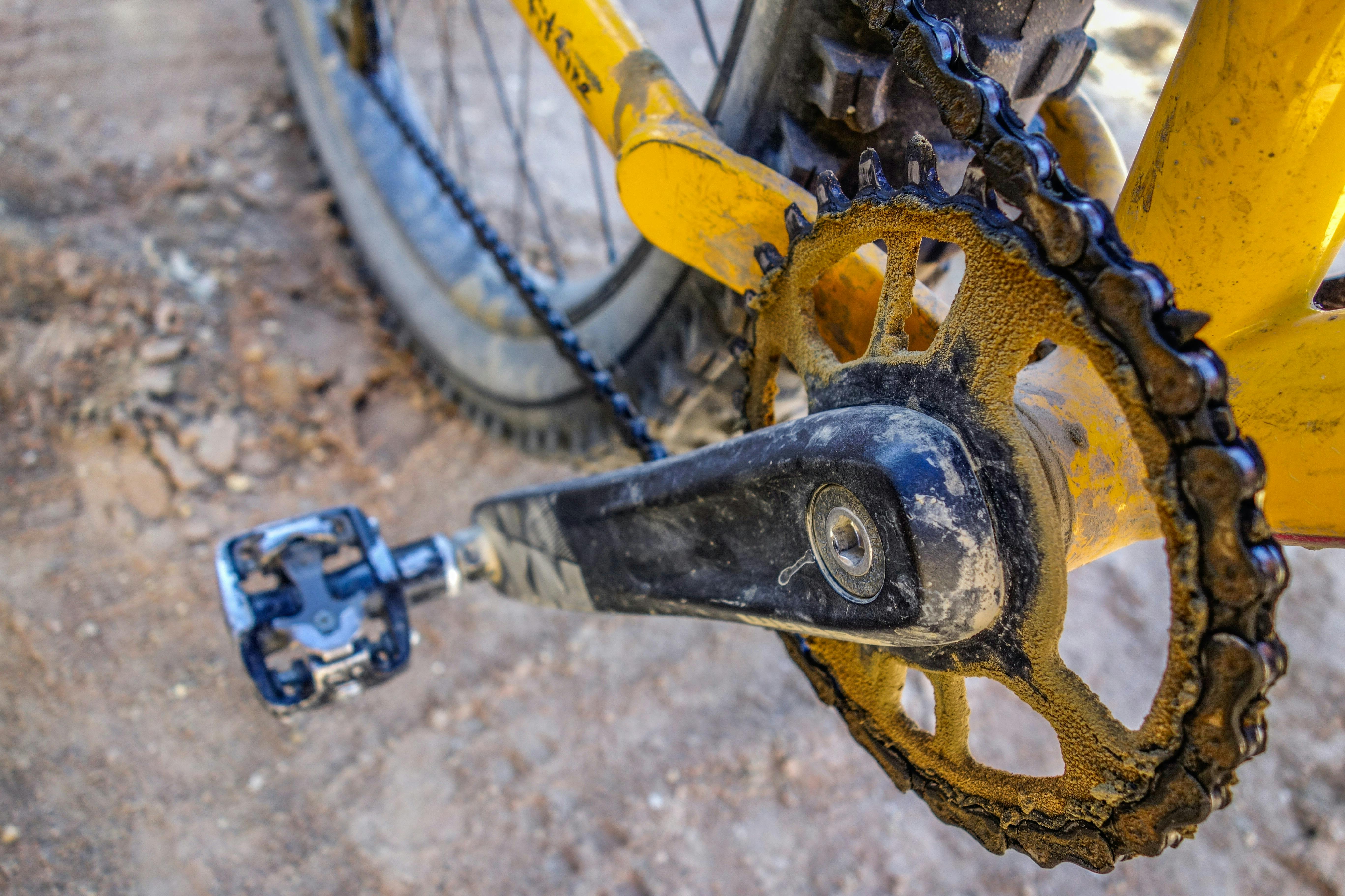 A dirty bike chain