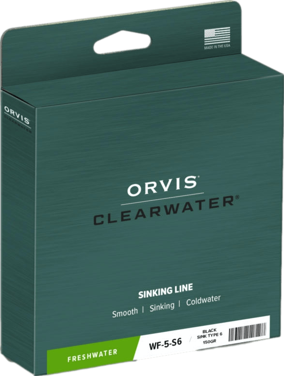 Orvis Clearwater VI Sink Fly Line · WF · 7 wt · Sinking · Black
