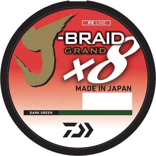 Daiwa J-Braid Grand Bulk Spool · 3000 yards · 30 lbs · Dark Green