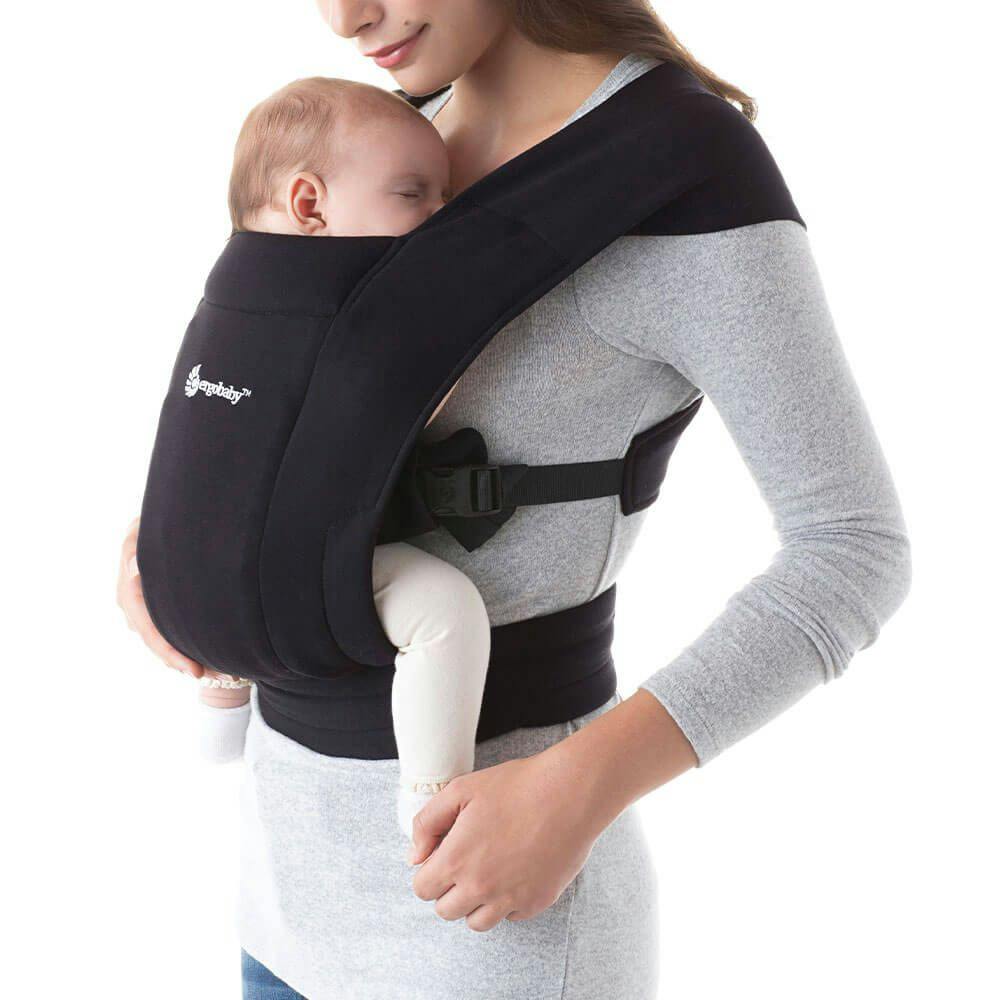 Ergobaby Embrace Baby Carrier Soft & Snug Knit · Pure Black
