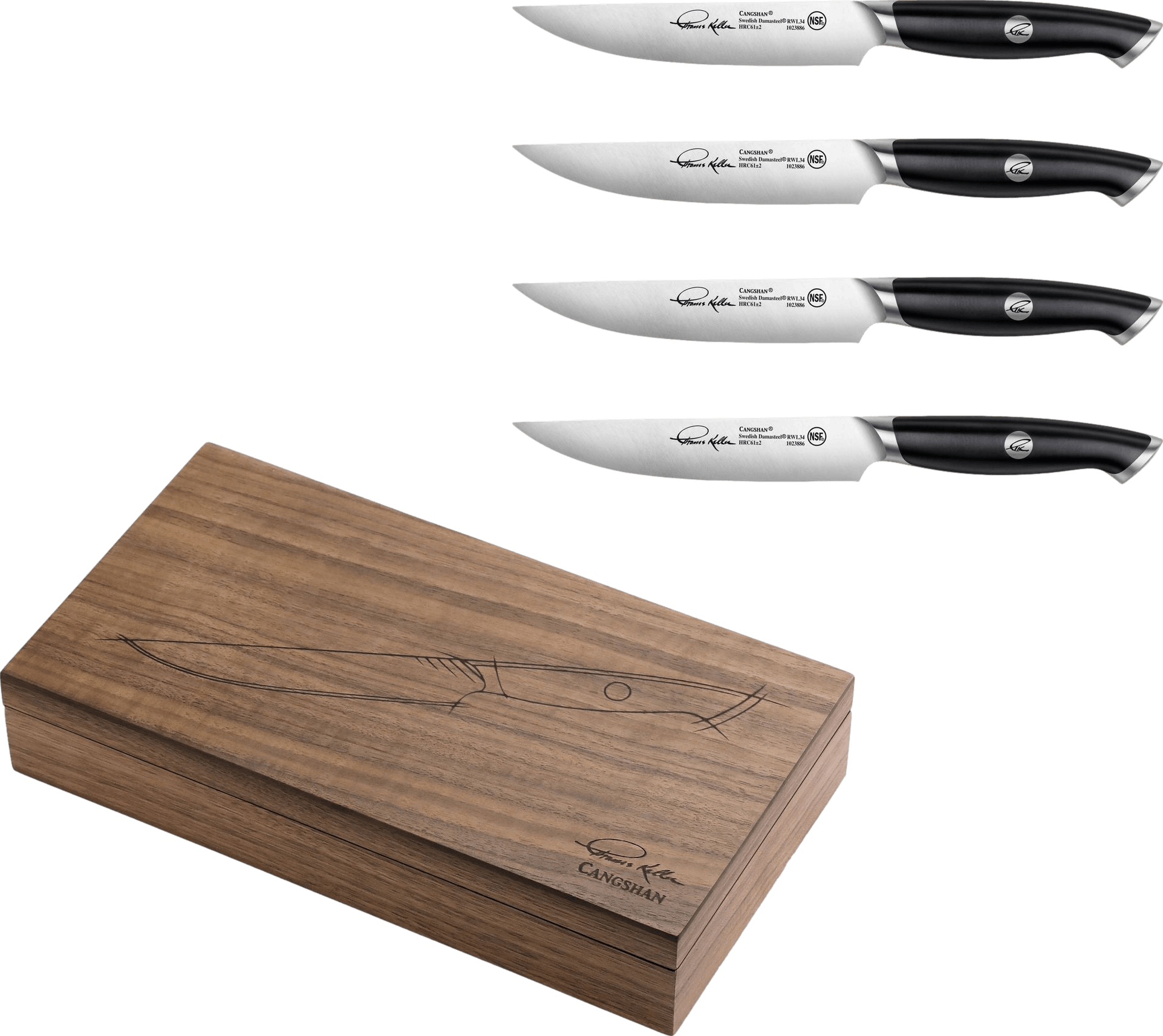 Santoku Knife w/ Walnut Box 7IN Thomas Keller Signature Collection