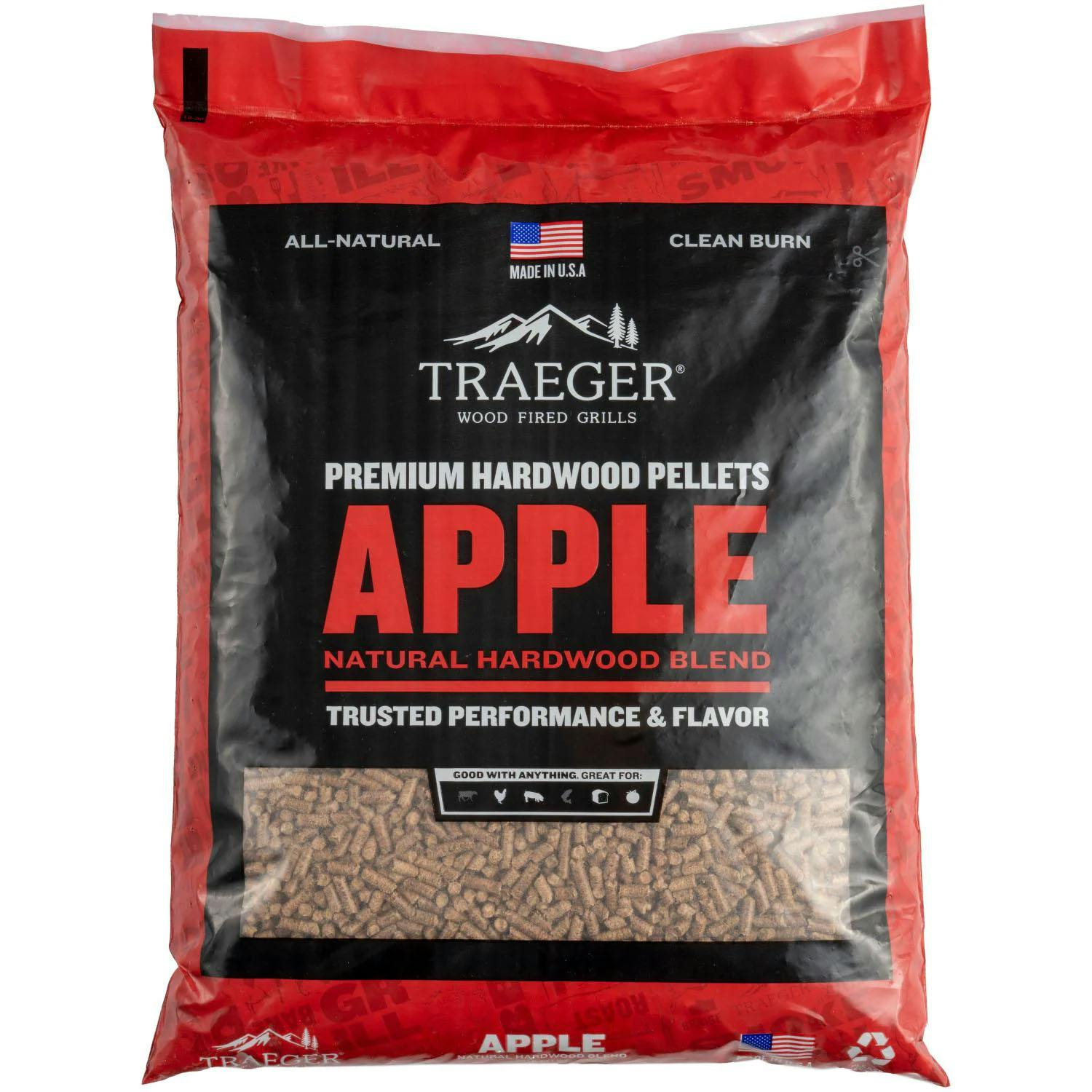 Traeger Natural Hardwood Pellets 路 Apple