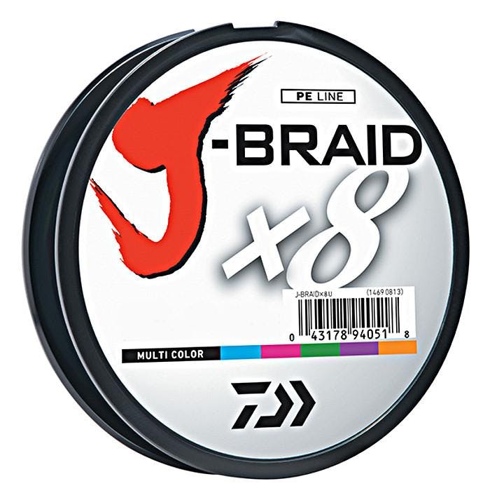 Daiwa J-Braid X8 Multi-Color Braided Line · 165 yards · 40 lbs