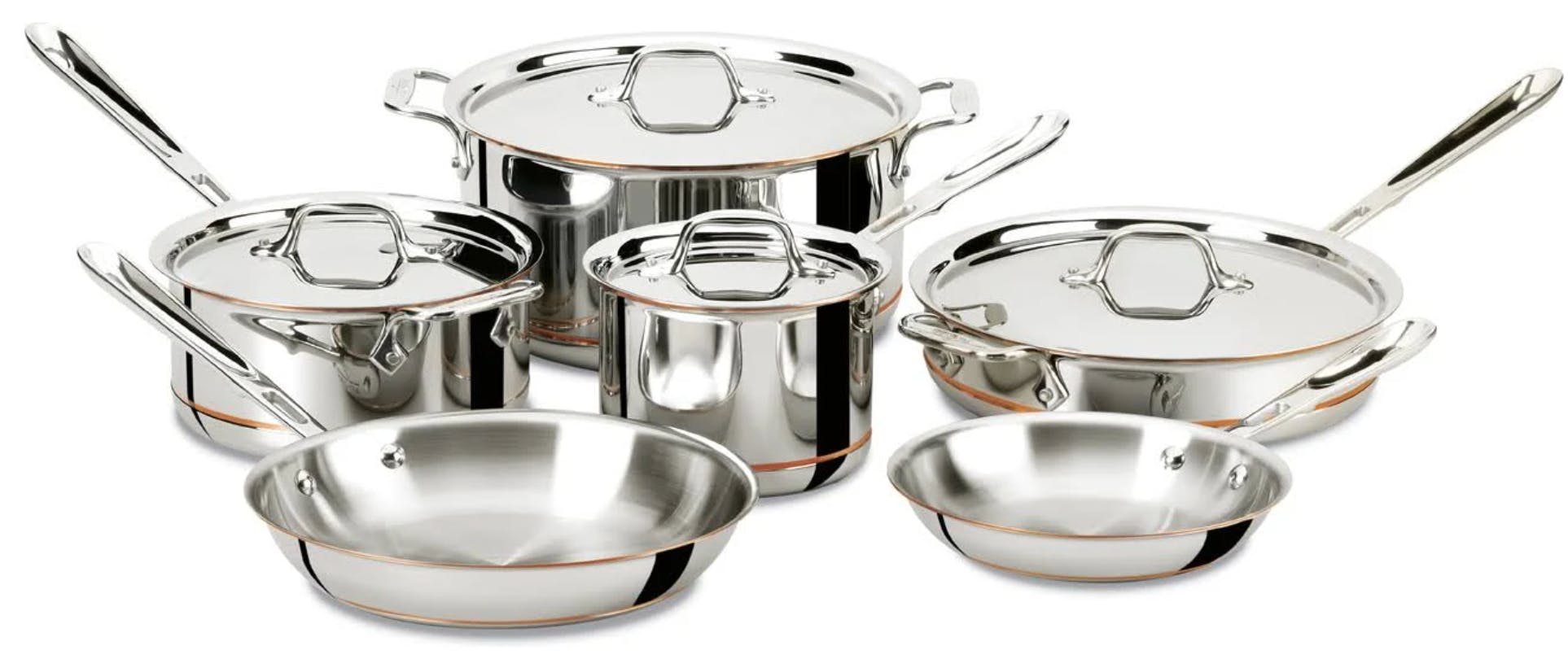 The All-Clad Copper Core Cookware Set.
