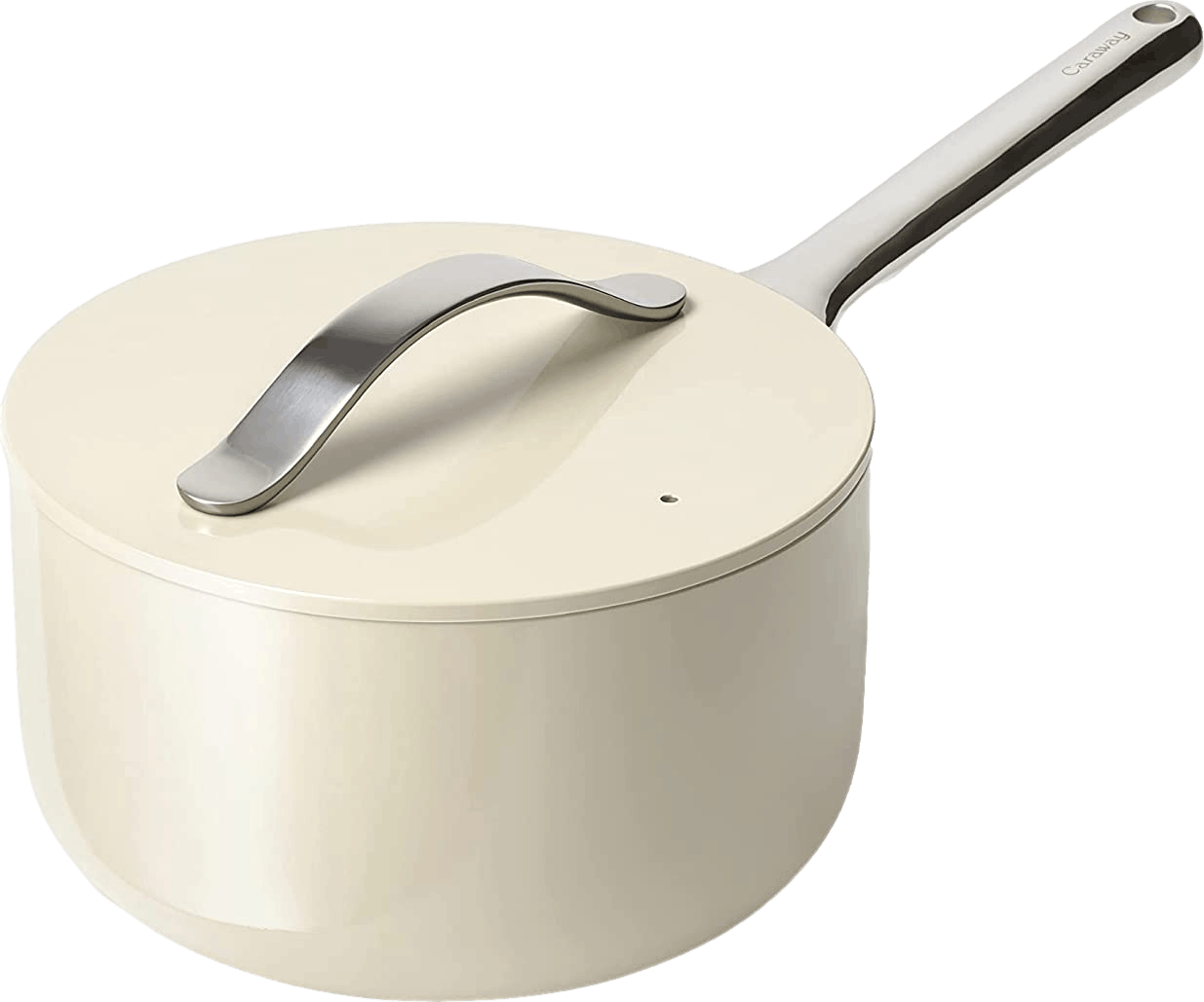 Caraway Non-Stick 1.75qt Ceramic Sauce Pan, Cream