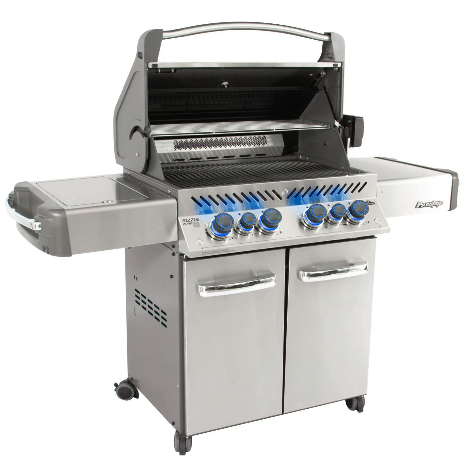 Napoleon Prestige 500 Gas Grill with Infrared Rear Burner and Infrared Side Burner and Rotisserie Kit · Propane