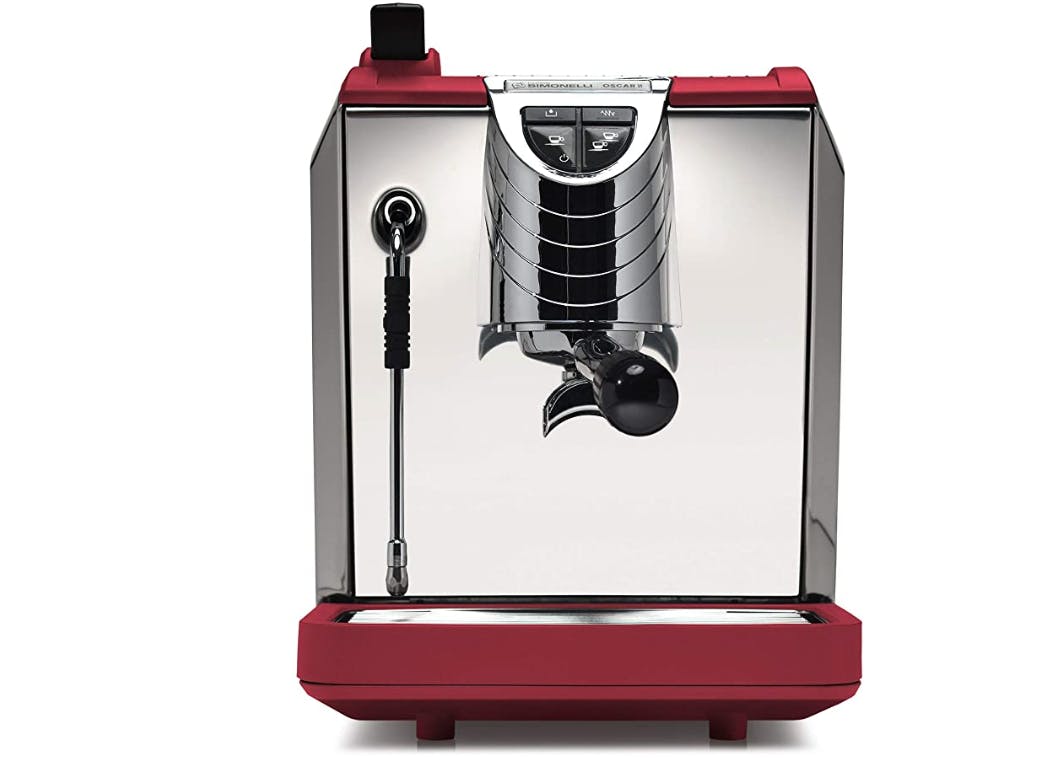 The Nuova Simonelli Oscar Pour-Over Espresso machine, a reservoir machine.