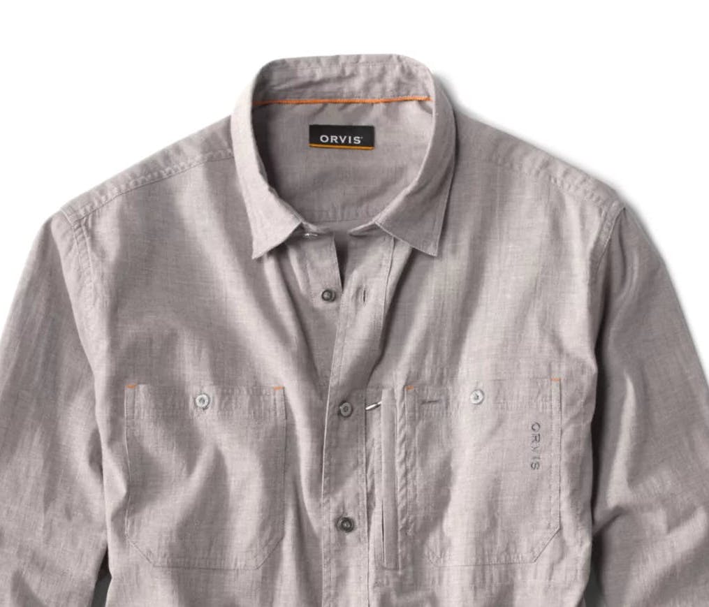 Orvis Men's Flatcreek Linen Long Sleeve Shirt
