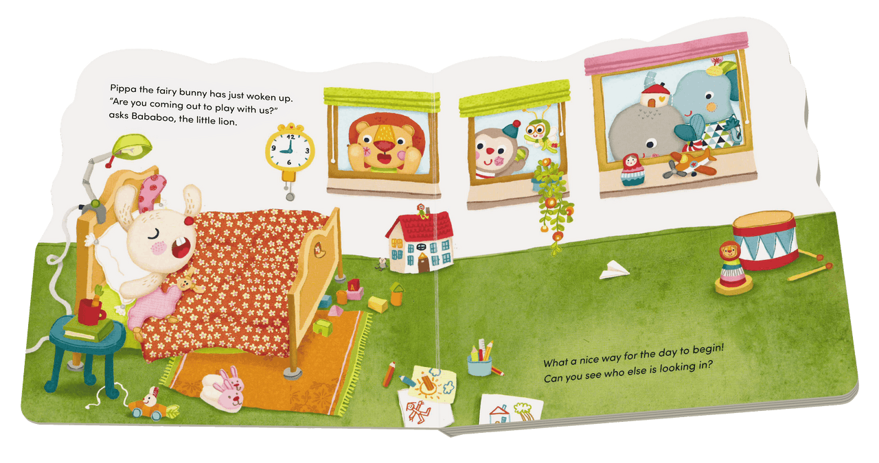 Bababoo and Friends "Little Rabbit Pippa Gets Dressed All By Herself" Board Book 