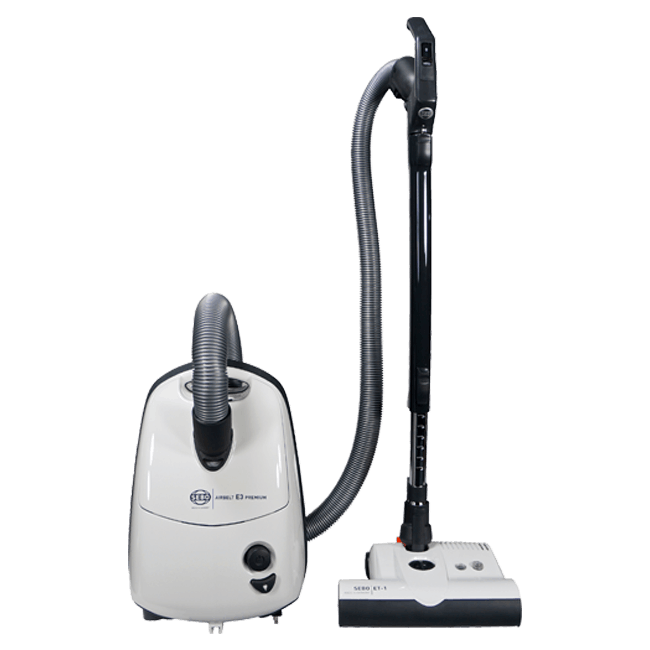 SEBO Airbelt E3 Premium Canister Vacuum Cleaner - White