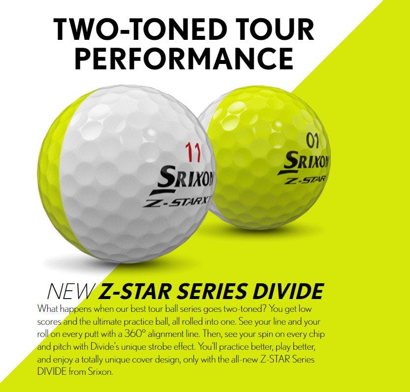 Srixon Z-Star XV Divide Golf Balls 1 Dozen · White / Yellow