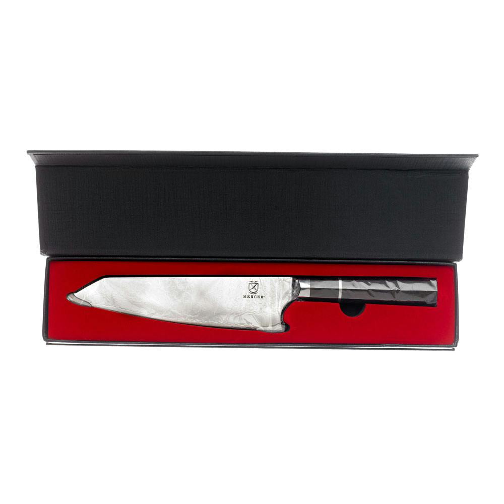 Mercer Culinary 8 Damascus Chef's Knife, Octagonal Ebony Wood Handle · 8  Inch