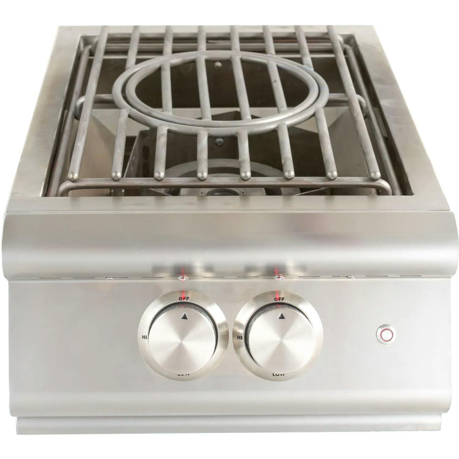 Blaze Premium LTE Built-In High Performance Power Burner with Wok Ring and Stainless Steel Lid · Natural Gas