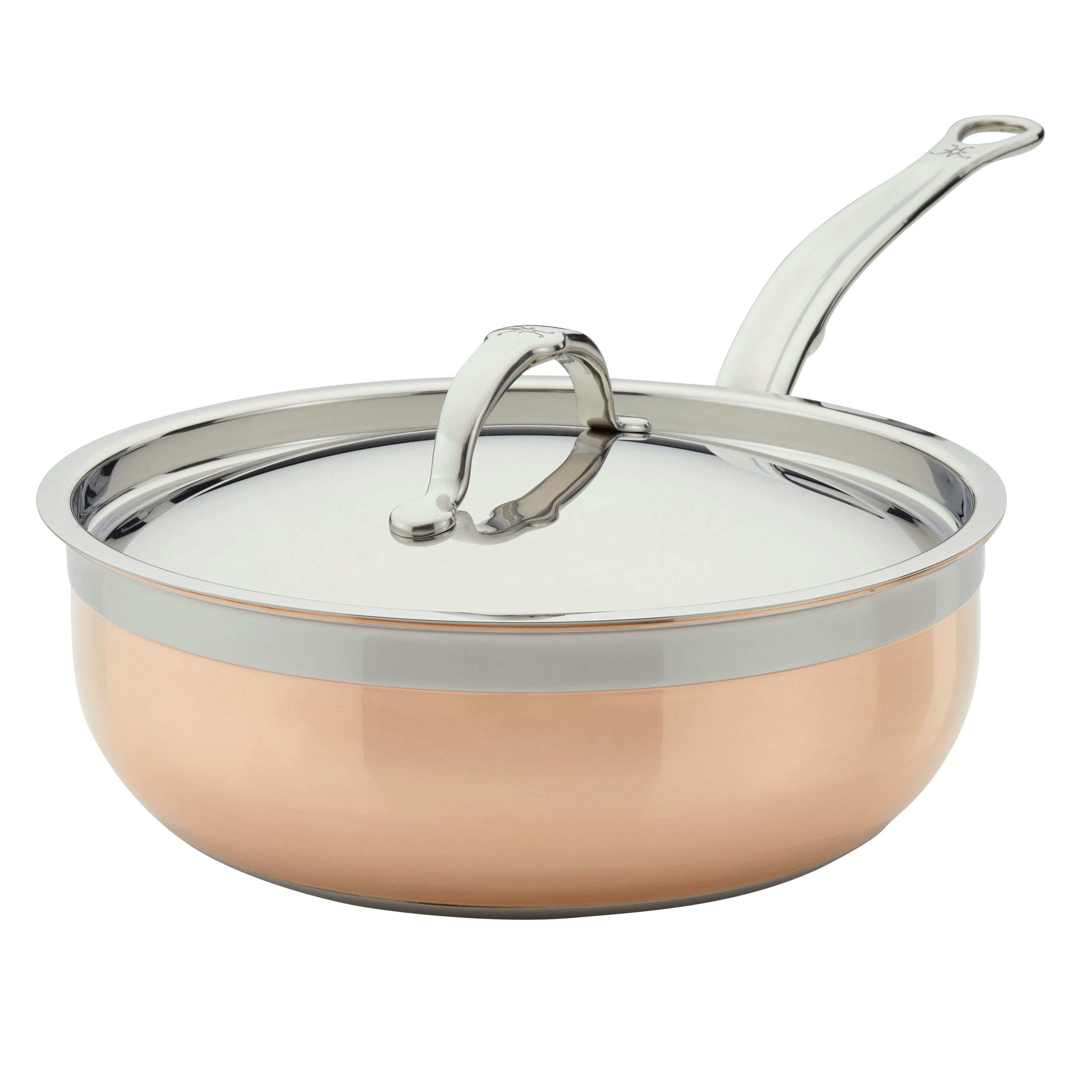 Hestan CopperBond Induction Copper 3.5QT Covered Essential Pan