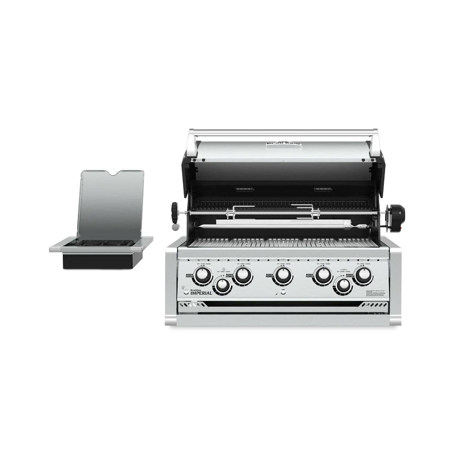 Broil King Imperial 590 Built-in Gas Grill with Rotisserie and Side Burner