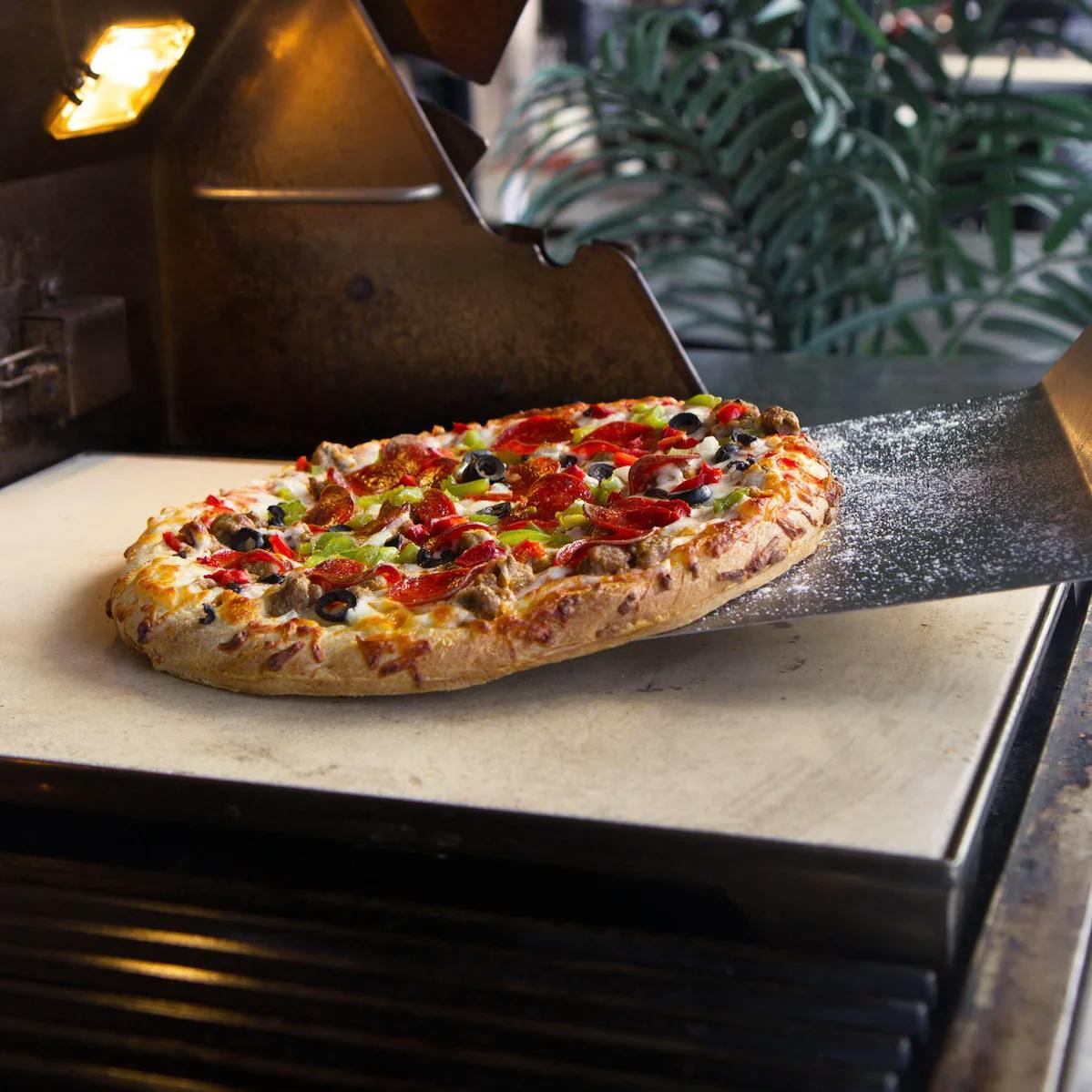 Blaze Ceramic Pizza Stone with Stainless Steel Tray