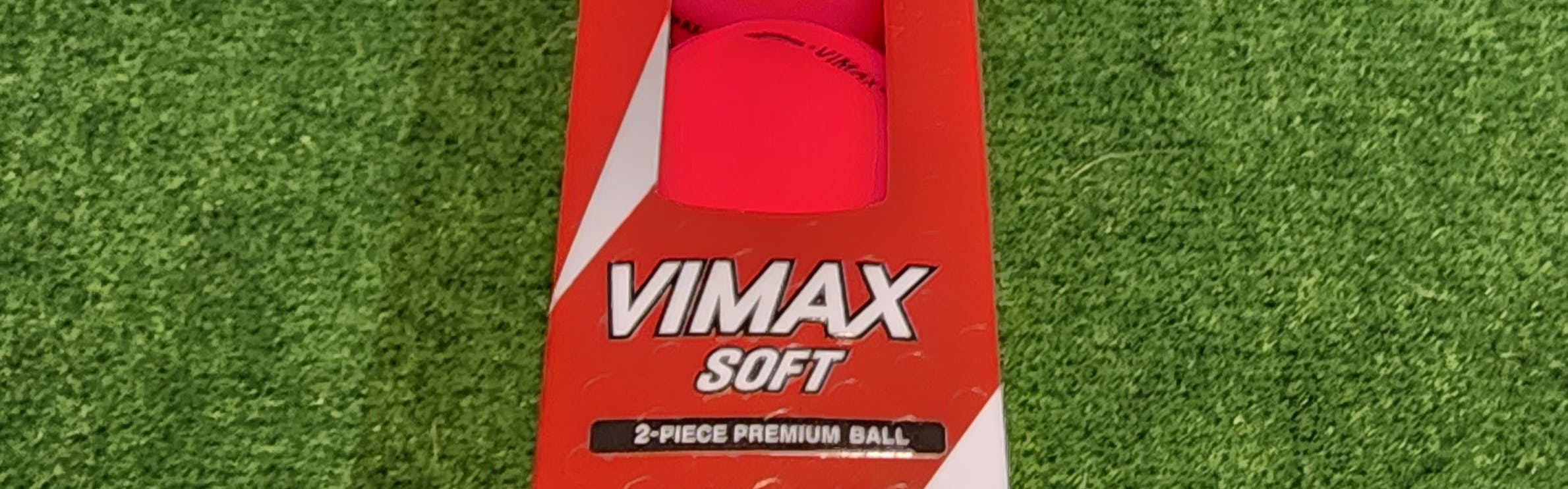 A box of  Volvik Vimax Soft Golf Balls. 