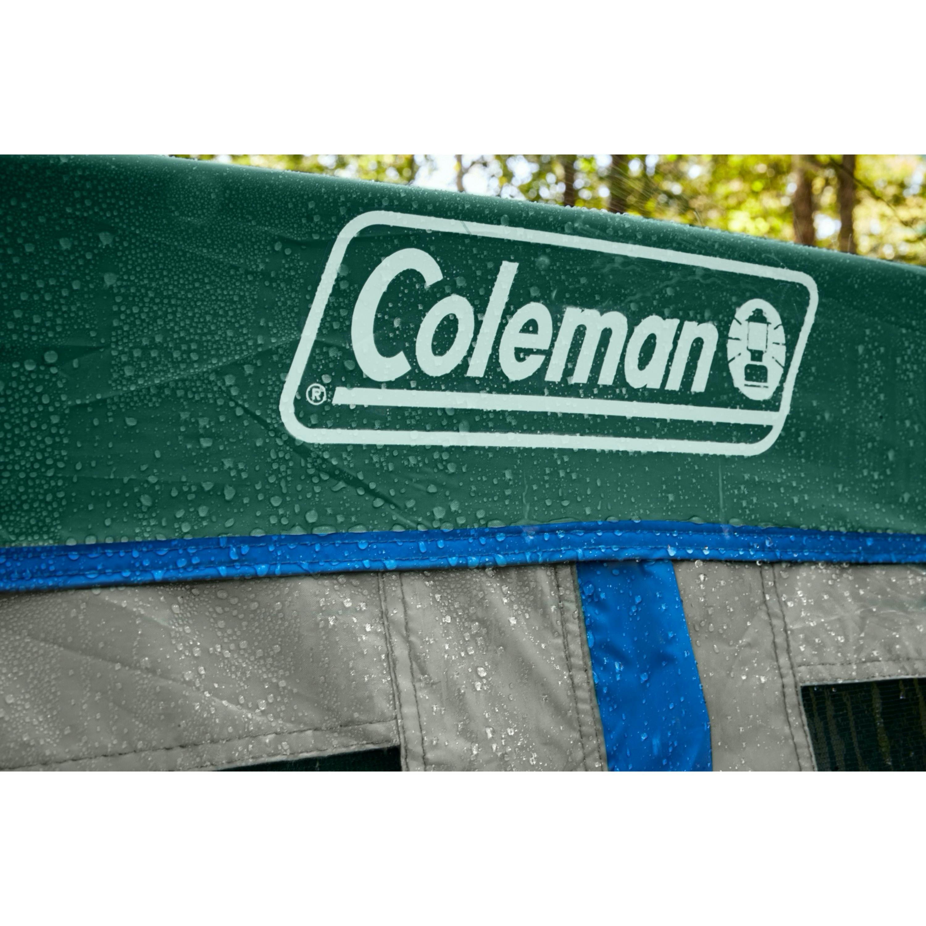 Coleman Skylodge Camping Tent with Screen Room  12 Person  Evergreen