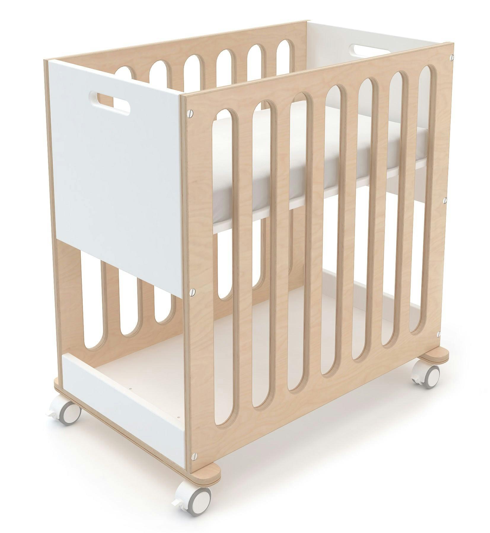 Oeuf Fawn 2-In-1 Bassinet To Crib System · White/Birch