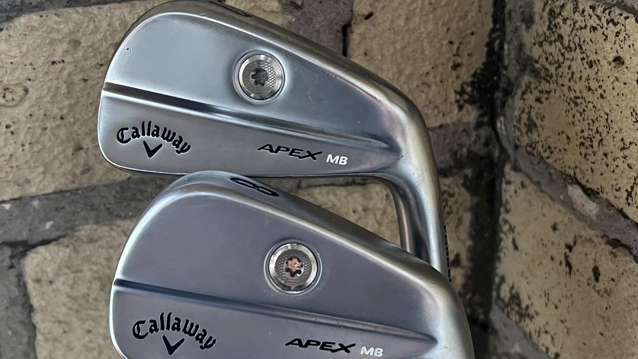 Close up view of Callaway's Apex MB Irons.