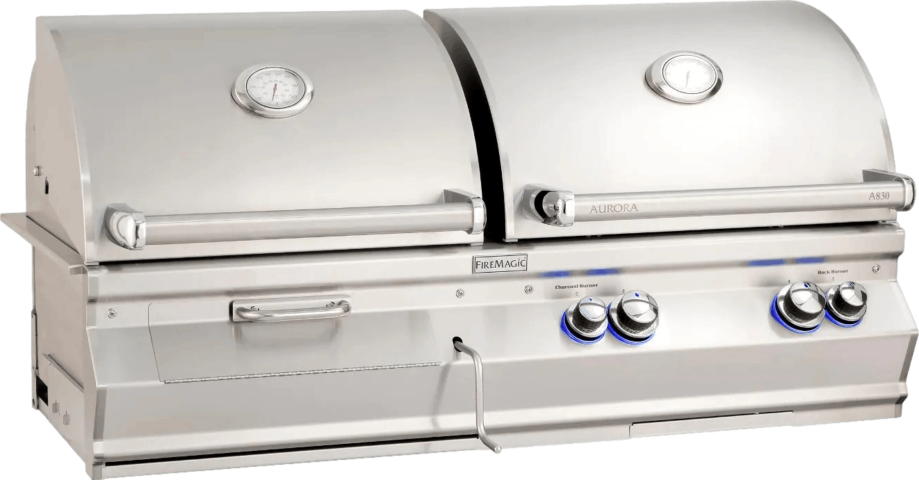 Fire Magic Aurora A8I Built-In Gas and Charcoal Combo Grill with Analog Thermometer · 46 in. · Propane