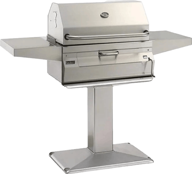 Fire Magic Legacy Smoker Charcoal Grill On Patio Post · 24 in.