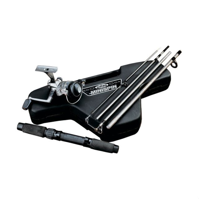 Daiwa Minisystem Minicast Ultra-Compact Spincast Reel and Rod Combo in Hard  Carry Case