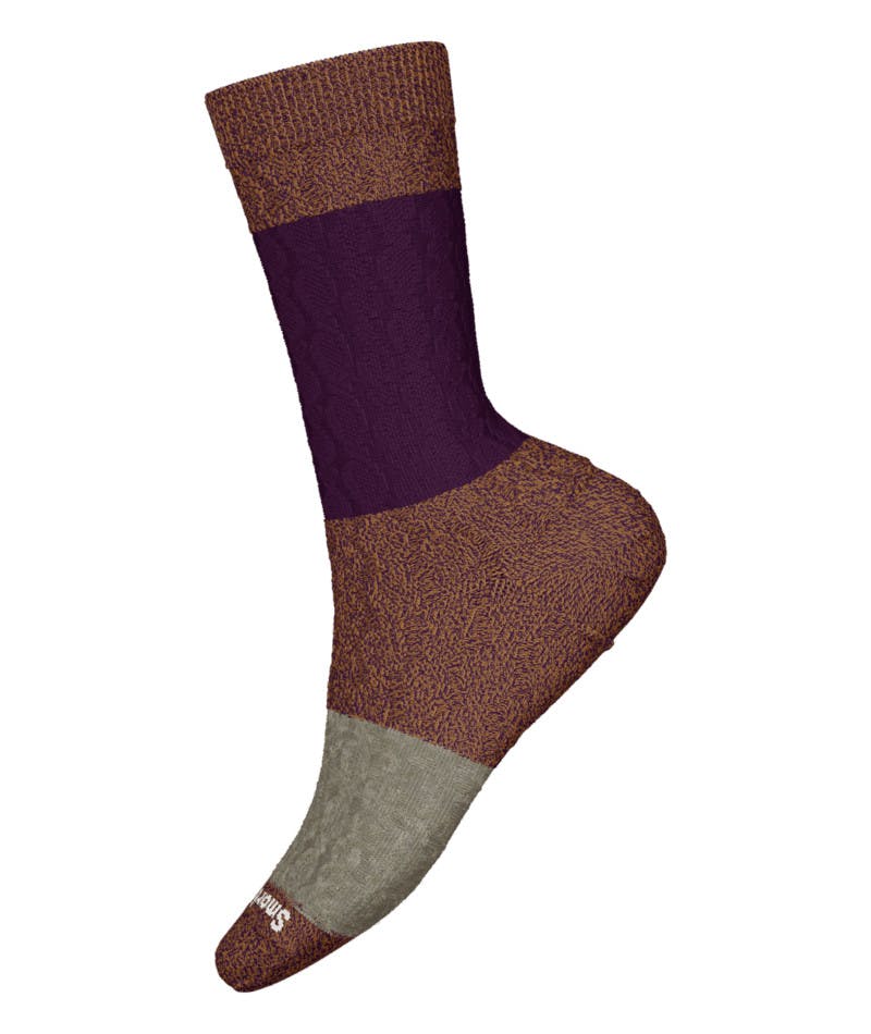 Smartwool Women's Everyday Color-Block Cable Crew Socks